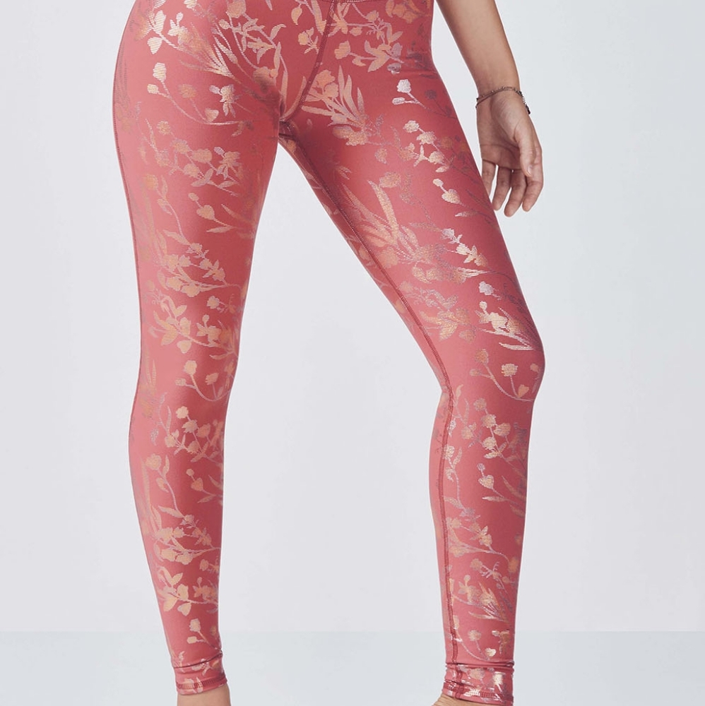 High Waisted Rose Gold Leggings